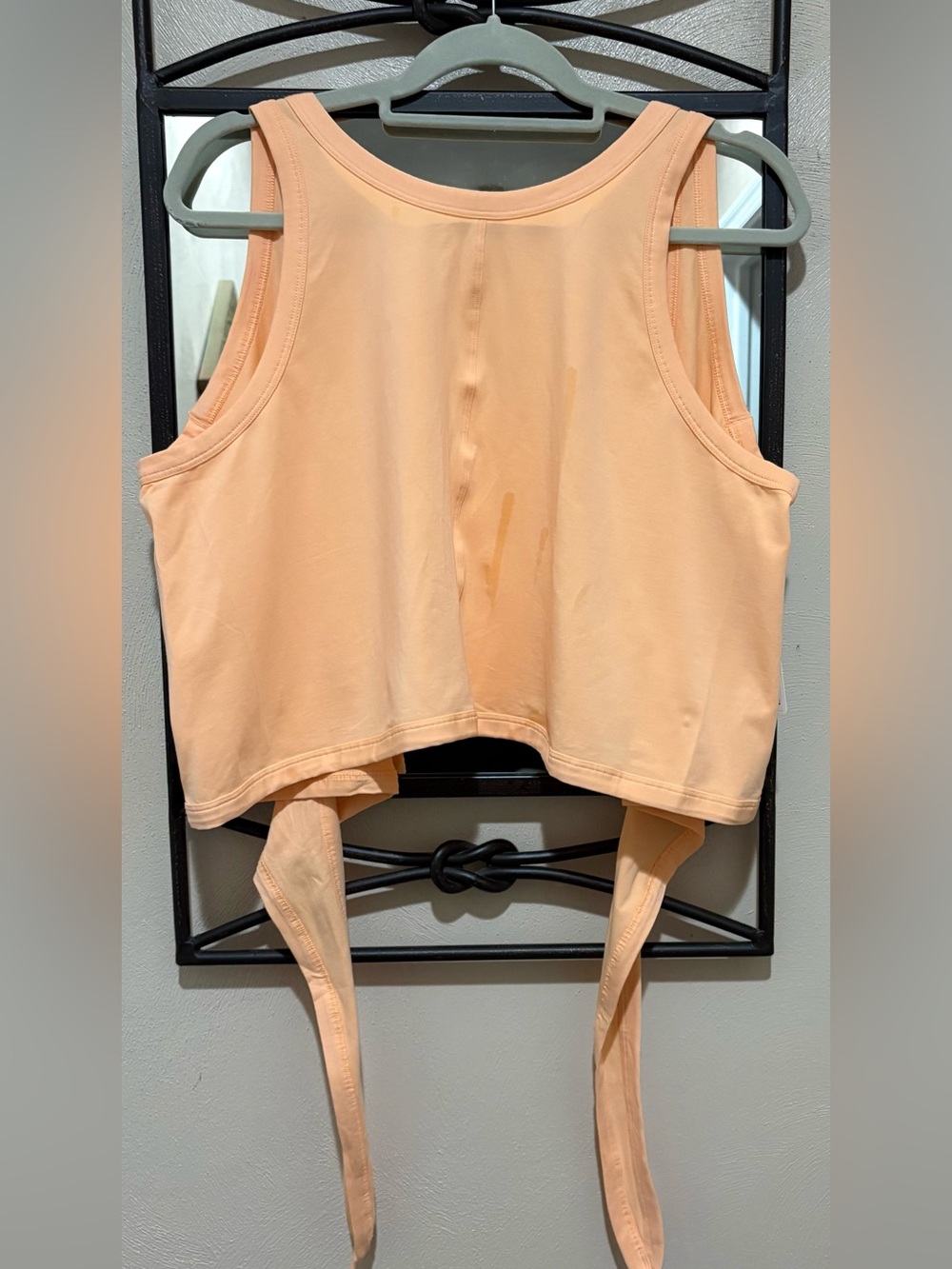 NWT Lululemon Peach Tie Crop Tank Size 12